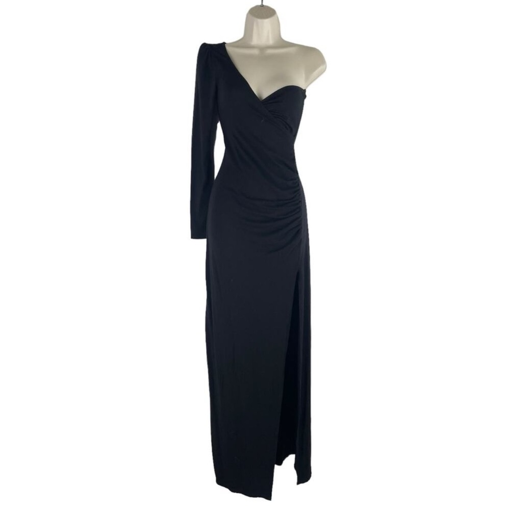 Reformation black one shoulder dress